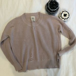 Lightly distressed sweater!